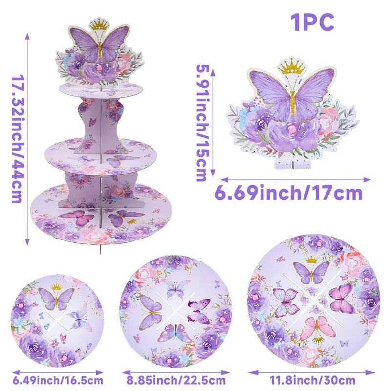 Butterfly Birthday Party Decoration  Butterfly Party Disposable Tableware Paper Cup Plate Birthday  Party