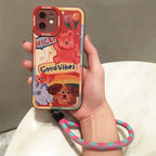 Phone Lanyard Wrist Strap Woven Phone Lanyard Creative Keychain Hanging Rope Anti-lost Security Wristband Universal Short Rope