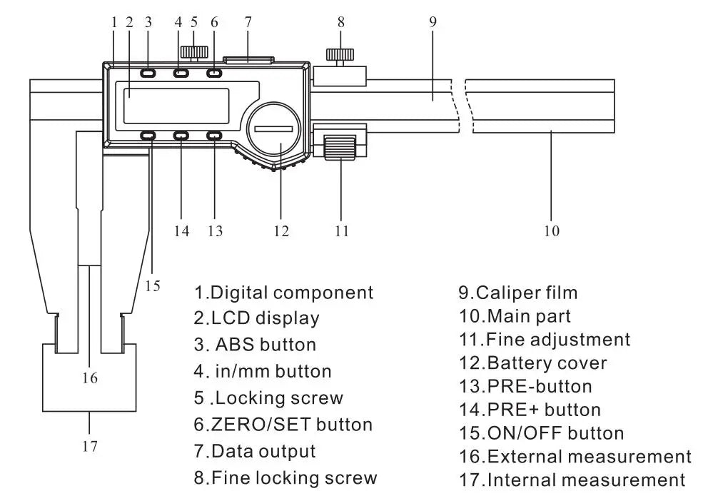 SHAHE 500/600 MM Stainless Steel Electronic Vernier Caliper Digital Vernier Caliper Micrometer Measuring Tools