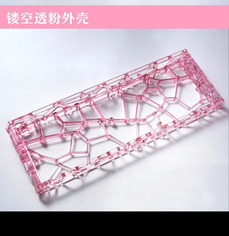 GH60/Wooting60/MAD60 Hollow Transparent Keyboard Shell 60% Keys Layout Keyboard Case for PC Accessory Customized Keyboard Shell
