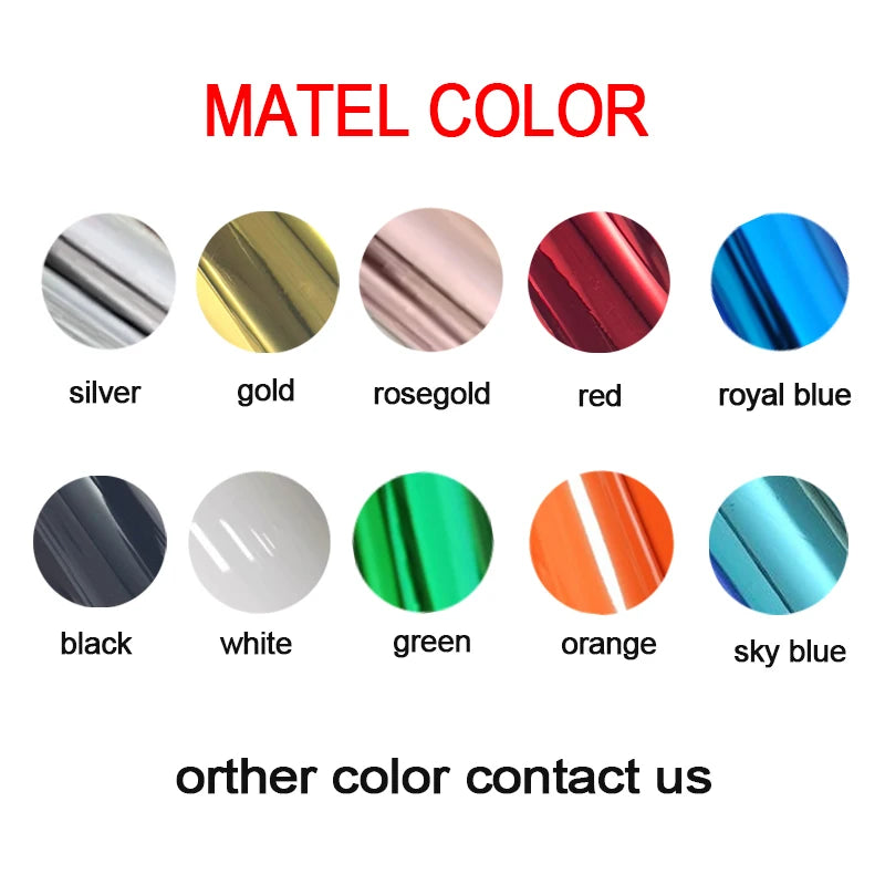 white logo transfer gold metal silver mark label personal mini 3D DIY name red black blue green rose gold brown bronze trademark
