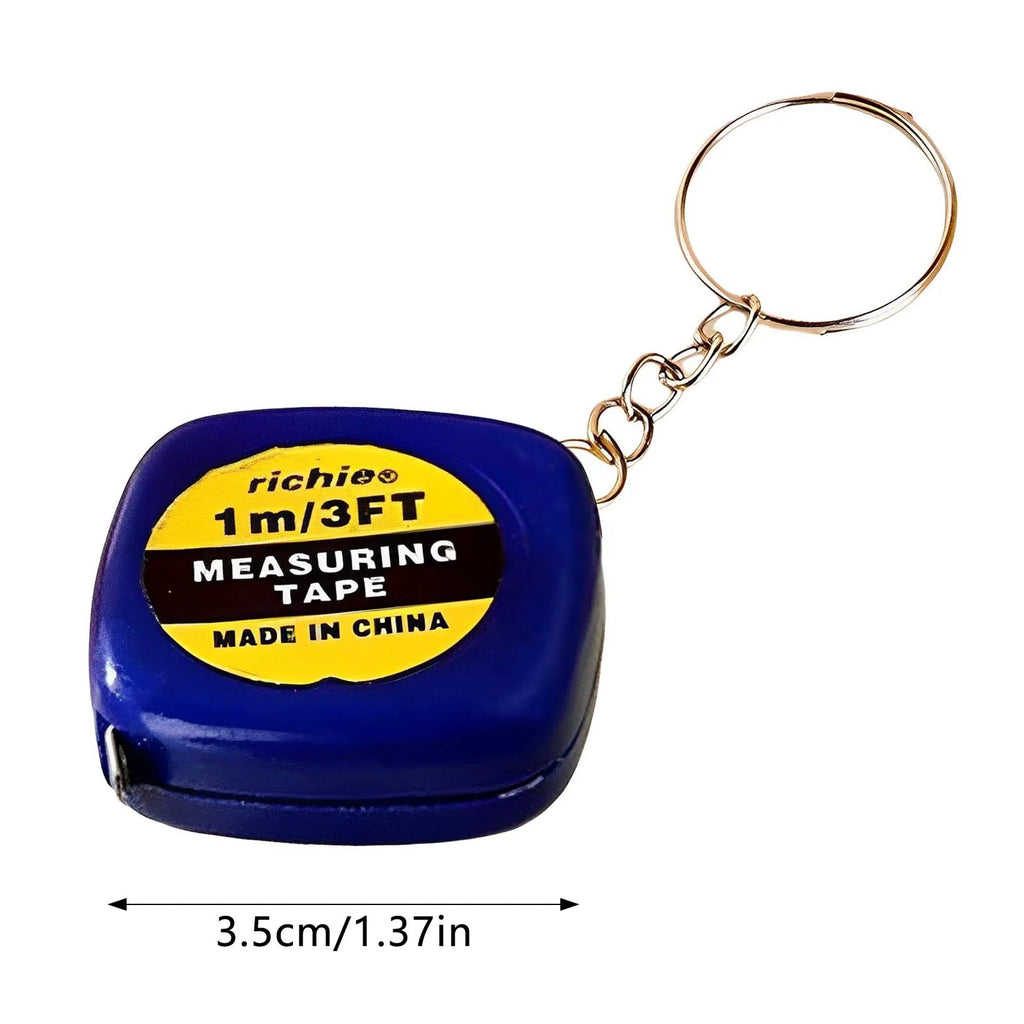 Mini Keychain Tape Measure Easy Reading Automatic Retractable Steel Tape Ruler for Woodworking Construction Sites