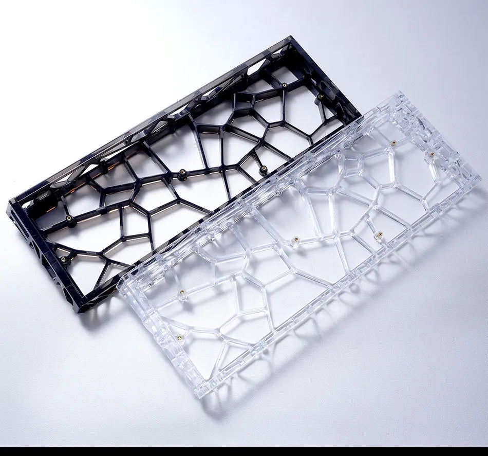 GH60/Wooting60/MAD60 Hollow Transparent Keyboard Shell 60% Keys Layout Keyboard Case for PC Accessory Customized Keyboard Shell