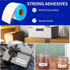 700pcs 50X30mm Perforated Direct Thermal Labels Ink-Free Barcode Stickers for Shipping Address Inventory Desktop Label Printer