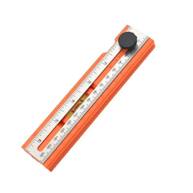 Multi-role Depth Measuring Ruler Adjustable Woodworking Multi-angle Marking Ruler Positioning Scribing Protractor Tool