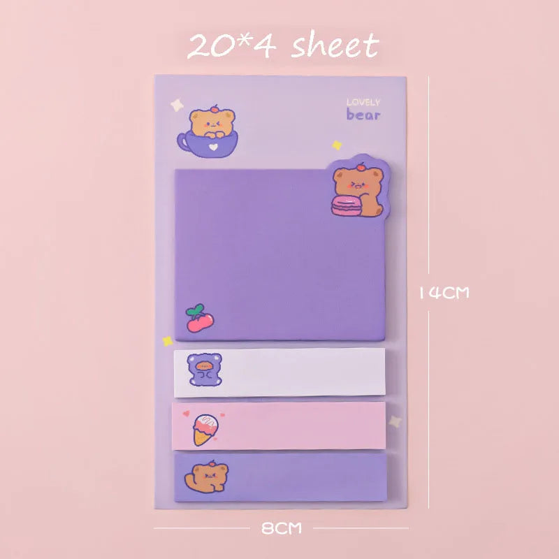 Cartoon Sticky Notes kawaii Cute Memo Pad Portable Index Label Stickers Notes School Stationery Supplies