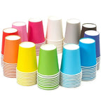 10/30/50PCS Disposable Thick Paper Cups Colored Paper Cups Birthday Parties Wedding Banquets Outdoor Picnics Party Supplies
