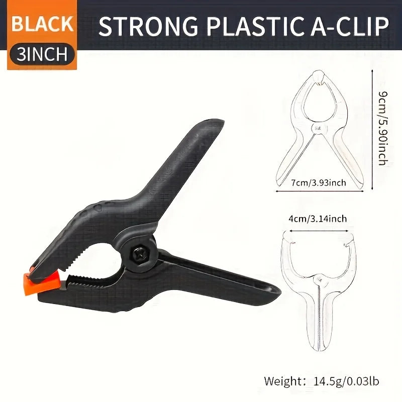 3/4/ 6/9 inch Plastic Nylon Adjustable Woodworking Clamps Wood Working Tools Spring Clip Carpentry Clamps Outillage Menuiserie