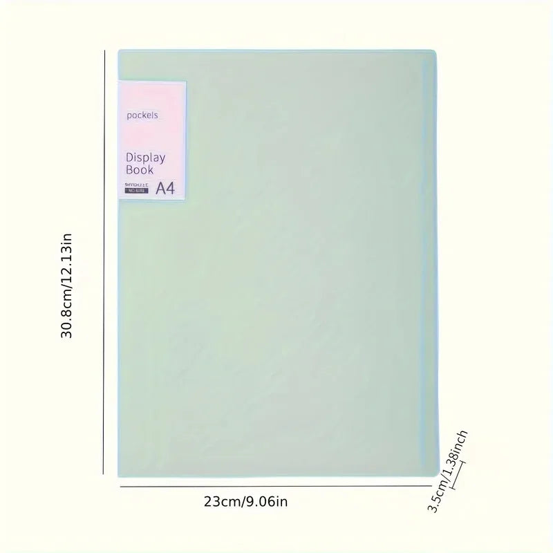 Document Presentation Folder - A4 PP Display Book with 20/40 Transparent Pockets & Sheet Protectors