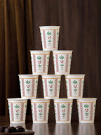 25/50/100Pcs Middle Eastern Style Printed Paper Cups, Disposable Paper Cups, Tulip Printed Paper Cups, Coffee Cups, Tea Cups,