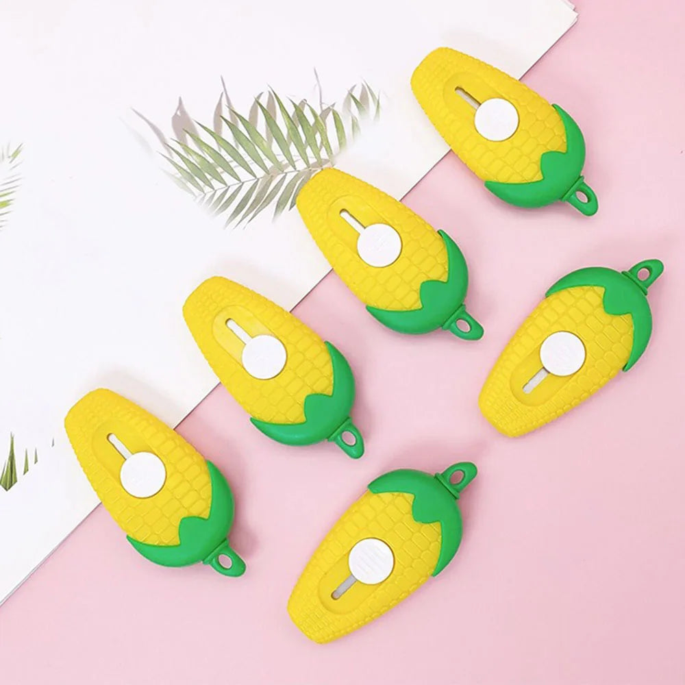 1/3/5Pcs Cuter Mini Cartoon Maize Utility Box Cutter Letter Opener Art Paper Cutter Kawaii Stationery Knif