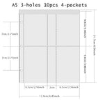 PLRBOK A5 Widened 3-ring D-shaped Magnetic Buckle Laser Mirror Binder Photo Album Card PhotoCard Collection Book Ring Notebook