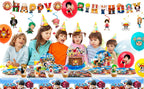 117 Pcs One Piece Party Supplies-One Piece Party Banner Balloons Cake Topper Plates Etc One Piece Birthday Party Decorations