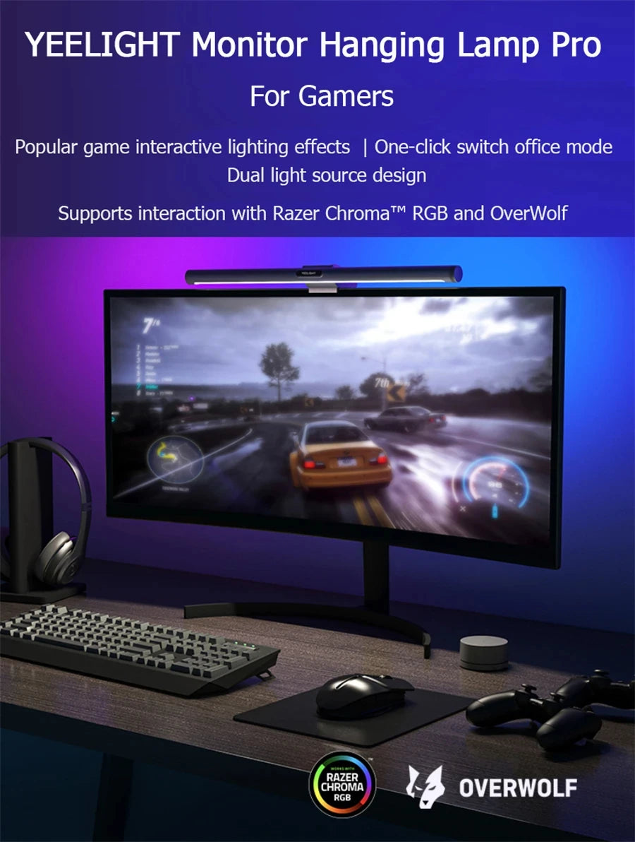 Yeelight Screen Bar Pro Computer Monitor Hanging Light Ambient Light Adjustable brightness and color temperature For the Mi Home