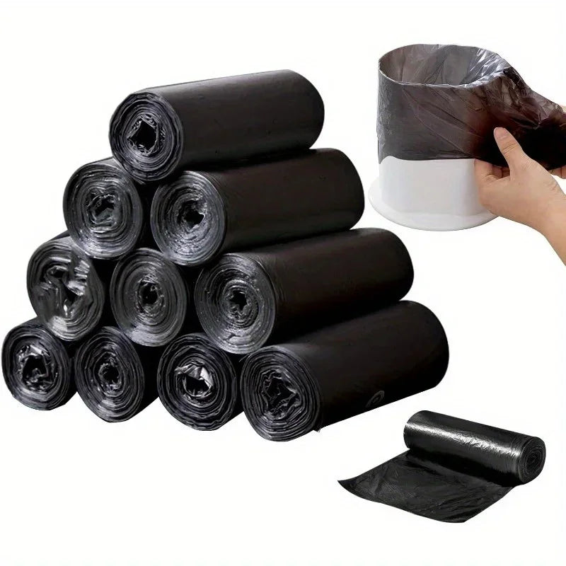 Mini Strong Trash Bags, Small Garbage Bags for Desktop Mini Trash Can, 60 Counts, Black, White