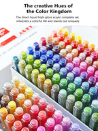 GuangNa 168/12 Colors High Gloss Acrylic Marker Pen Set,Hard Headed Drawing Pens,DIY Graffiti Paint Pen Stationery,GN.586
