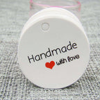 various paper gift hang tag 100pcs per lot thank you kraft gift packing tag handmade with love products price tag