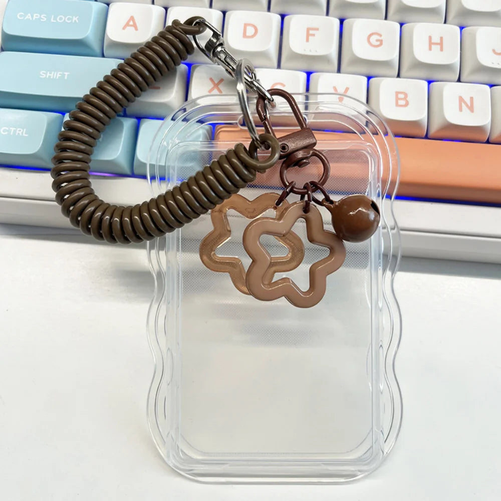 Kpop Photocard Holder Photo Display Holder With Star Keychain Idol Picture Protector Sleeves Credit ID Cards Protective Case