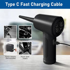 Compressed Air Duster For Computer Laptop Keyboard Car Camera Cleaning 51000 RPM USB Charging Portable Wireless Air Blower