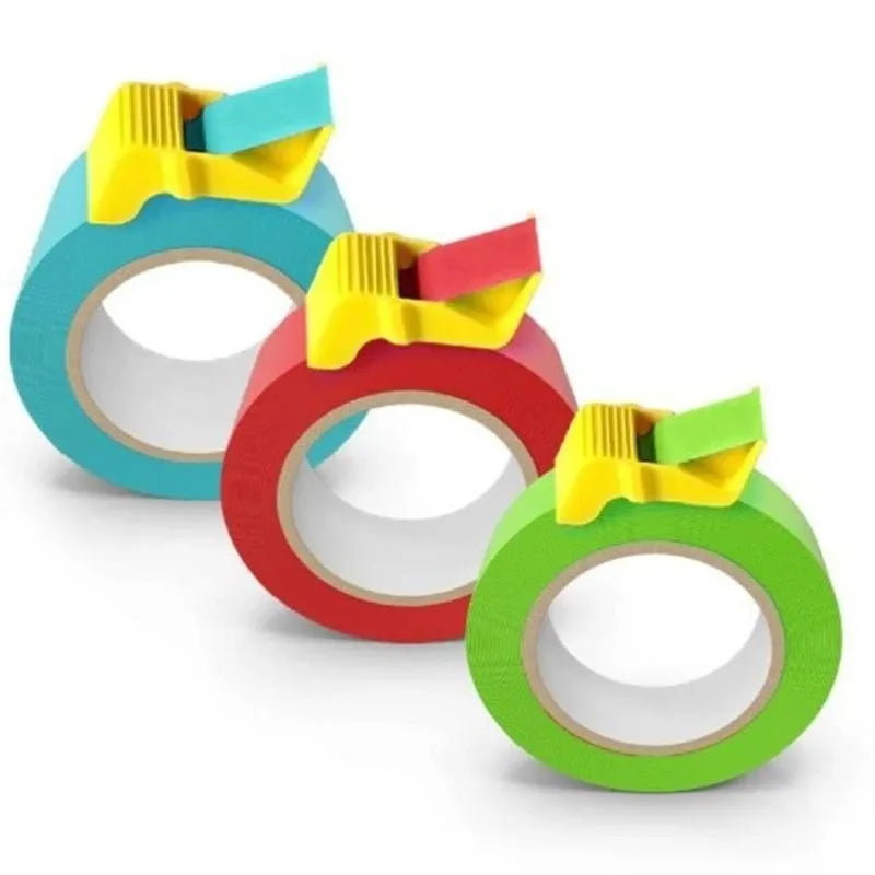 3-Pack Portable Tape Cutter Dispenser for Painter Craftsman DIY Craft Easy Tape Divider