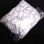 1000pcs Jewelry Strung Pricing Price Tags String Silver Merchandise Cloth Label Blank Tag White Card Paper Elastic Lanyard