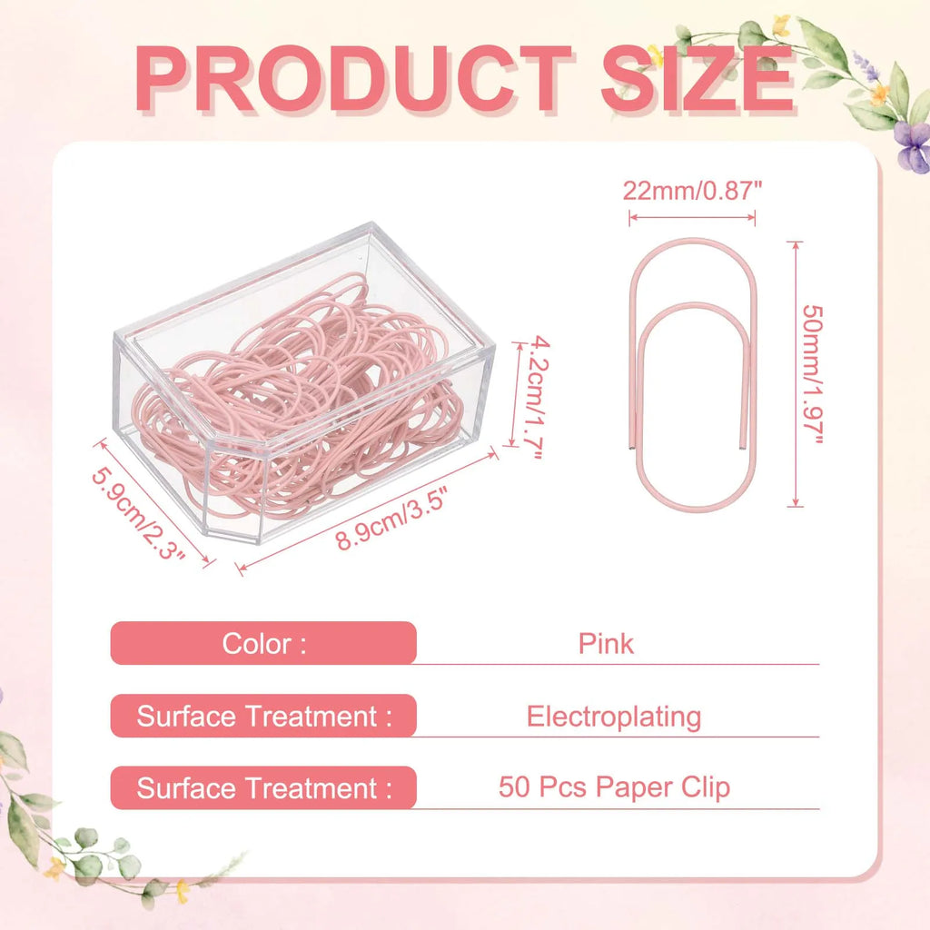20/50/100Pcs Paper Clip 2inch Non-Skid Metal Paper Clamp Clips Large for Office Supplies Craft Scrapbook Document Note Sorting
