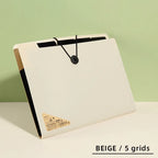 Three Colors Horizontal A4 Folder Students Office Business Trip Multi-layer Large Capacity 5/8/13 Layers Storage Organ Bag