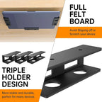 Under Desk Laptop Mount Metal Under Desk Shelf Holder for Laptop for Mac Mini Macbook Keyboard with Anti-Scratch Silicone