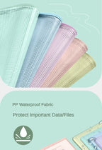 5 PCS A4 A5 A6 Mesh Zipper Pouch Document Bag Waterproof Zip File Folder Storage Bags A4 A5 A6 Office School Supplies Stationery