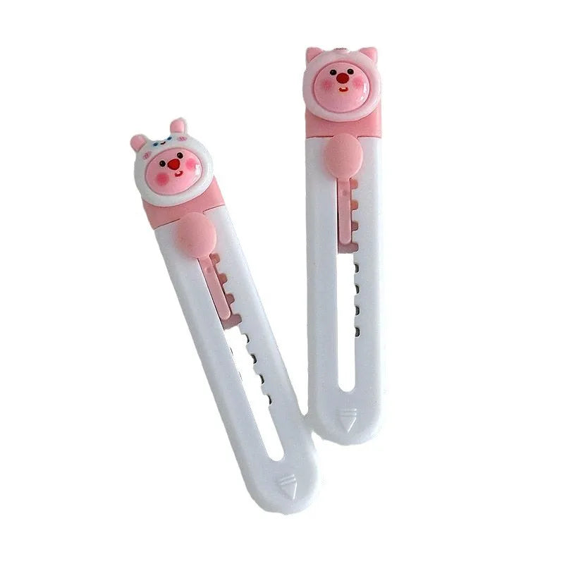 1pc Cartoon Mini Utility Knife Personalized Gift Handcrafted Cardboard Cutter Letter Opener for Students and DIY