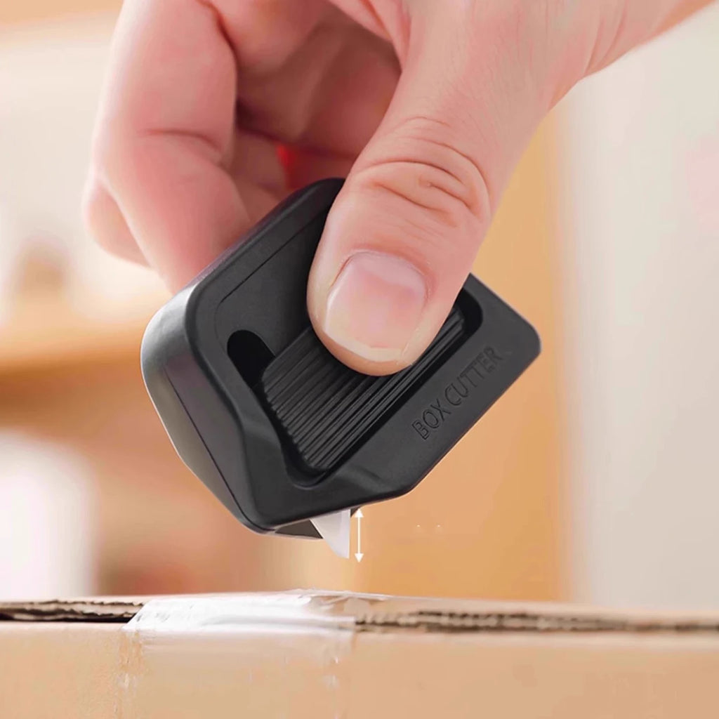 1pcs Magnetic Ceramic Box Cutter with Automatic Retractable Blade Safe Portable Letter Opener for Packaging Courier