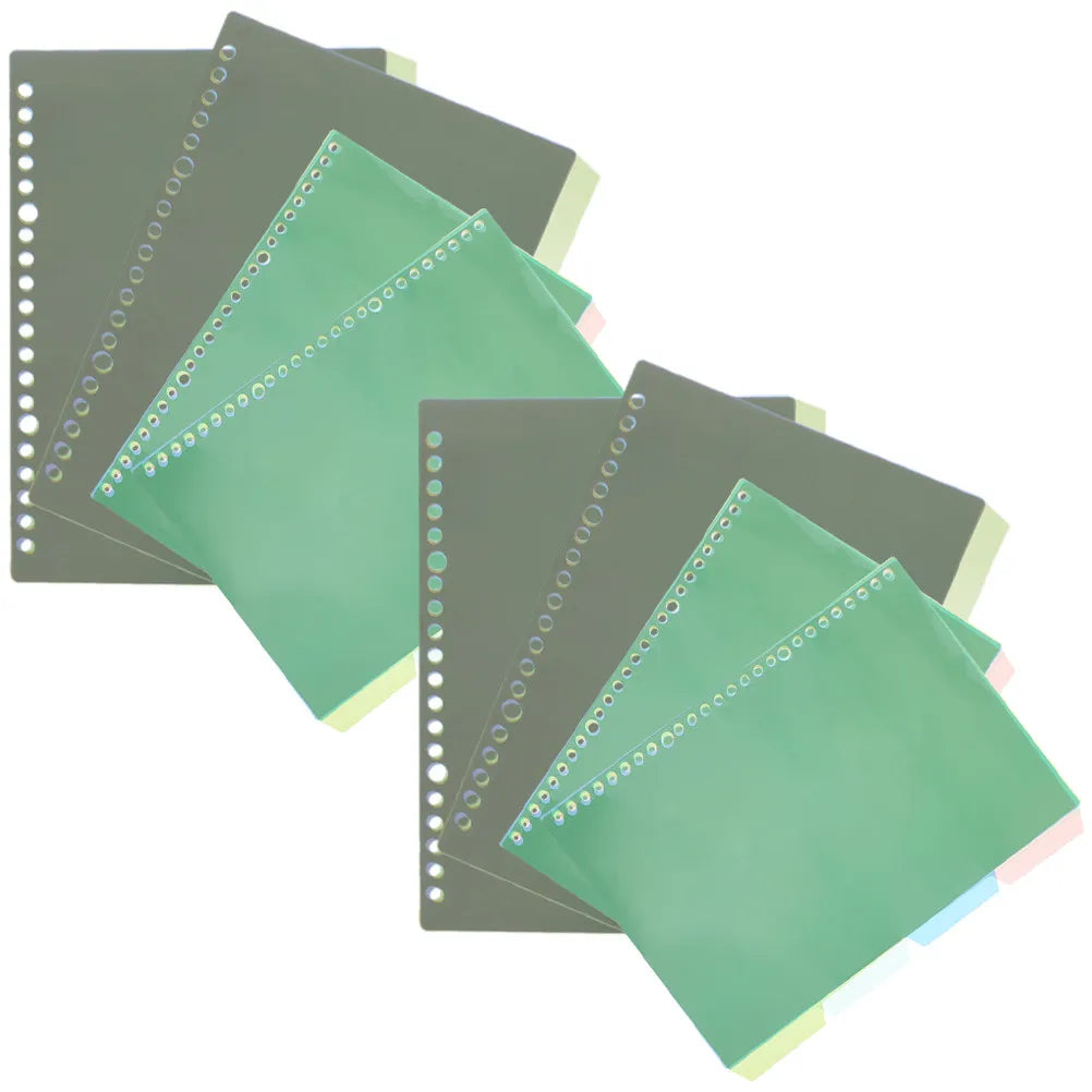 8Sets Loose Leaf Binder Dividers Colored Index Dividers for Notebooks Reports Presentations Notebook Index Tabs