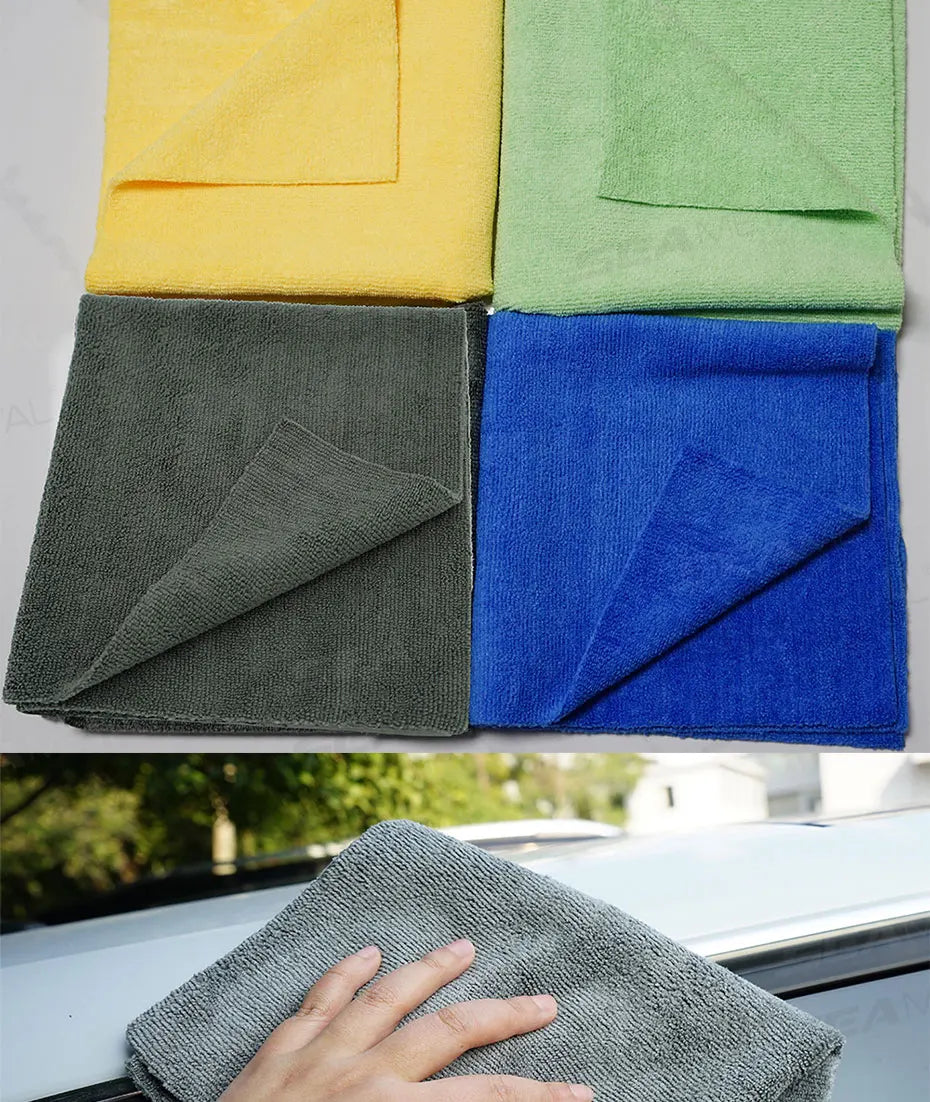 SEAMETAL 3/5/10pcs Car Wash Microfiber Towel Soft Edgeless Car Polishing Cloth Waxing Towel 40X40CM for Car Cleaning Accessories