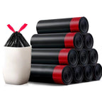 15pcs/roll Thick Trash Bags, Tear-Off Drawstring Trash Can Liners,For Home, Kitchen, Restaurant, Living Room, Garbage Sorting
