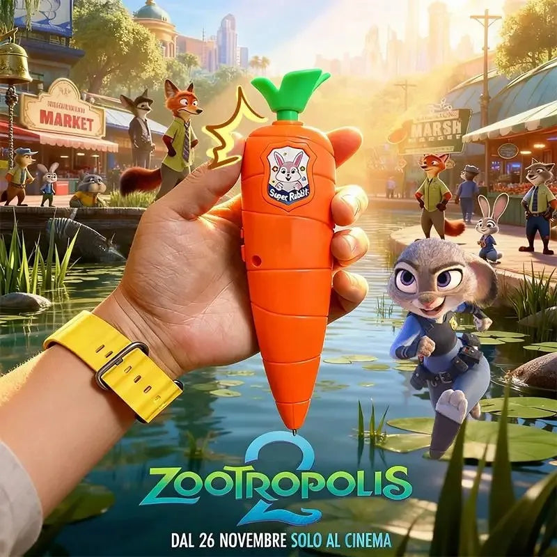 1-10pcs///Zootopia Carrot Voice Recorder Pen Cartoon Kids Ballpoint Pen That Can Be Recorded Creative Multi Functional Pens Gift