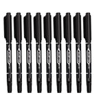 9Pcs/Set Twin Tip Permanent Art Marker Pen Double Headed Oily Waterproof Ink  Black Blue Red 0.5mm 1mm Drawing Logistics Glass