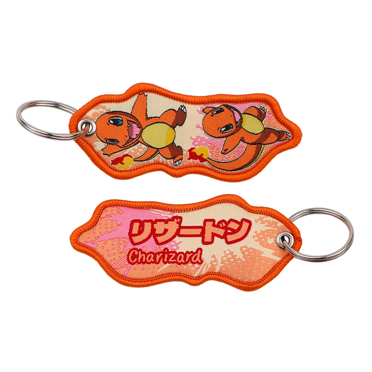 Kawaii Japanese Elf Anime Embroidery Key Fobs Key Tag Motorcycles Cars Backpack Chaveiro Keychain Fashion Keyring Friends Gifts