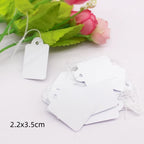 100 pcs 2.2x3.5cm green/yellow/white/kraft /pink jewelry price tags, paper price tags