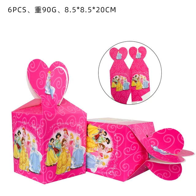 Princess Party Supplies Birthday Disposable Tableware Set  Tablecloth Paper  Plate Napkin for Kid Girl Birthday Supplies