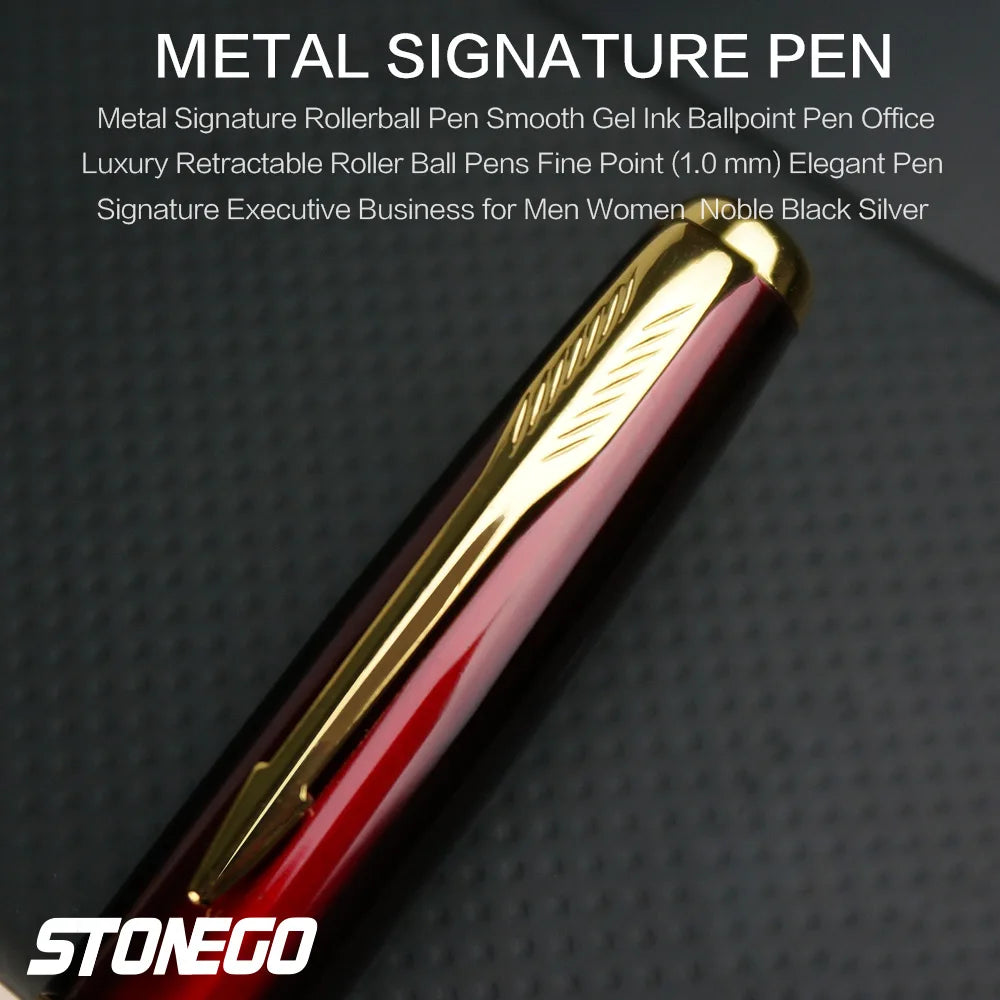 STONEGO Fashion Wallet Pen Short Paragraph Gift Travel Pocket Pen Mini Pocket Short Clip Metal RollerBall Pen Travel Pocket Pen