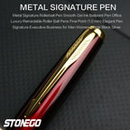 STONEGO Fashion Wallet Pen Short Paragraph Gift Travel Pocket Pen Mini Pocket Short Clip Metal RollerBall Pen Travel Pocket Pen