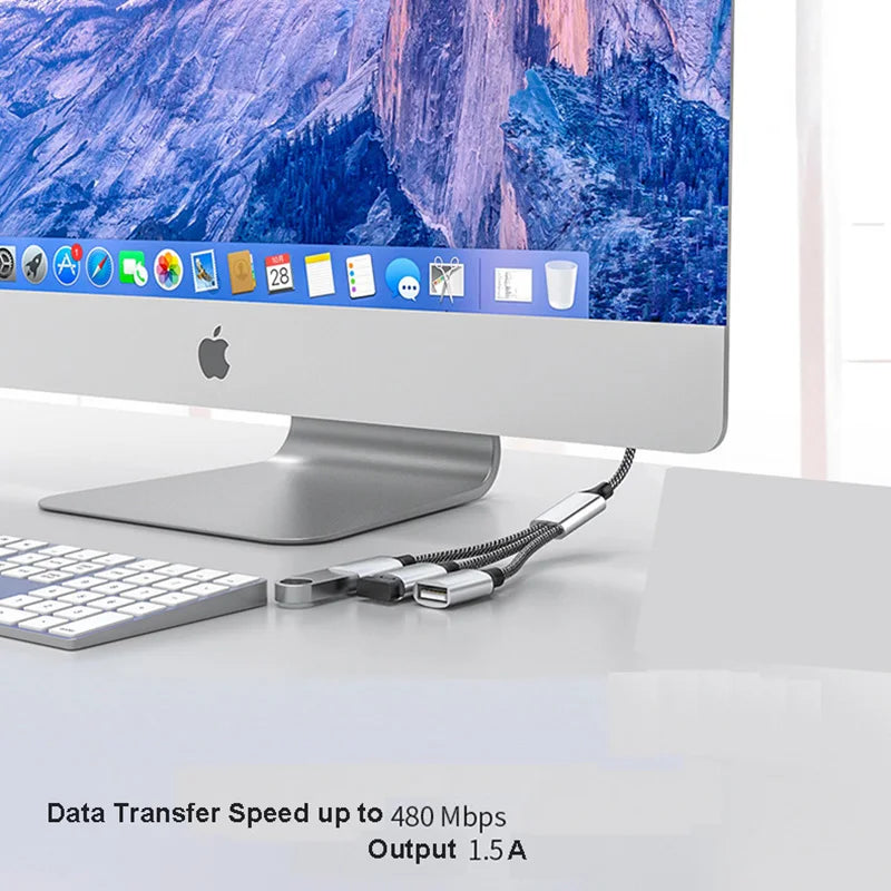 USB Cable Splitter HUB Extentions 2/3/4 Ports Phone Charger Power Adapter OTG Multiple Expander Charging Docking for Computer