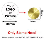 Custom Brass Wax Seal Stamp Personalized LOGO 25/30/40/50mm Round/Square Wax Sealing Head For Wedding Invitation Card Decor Seal