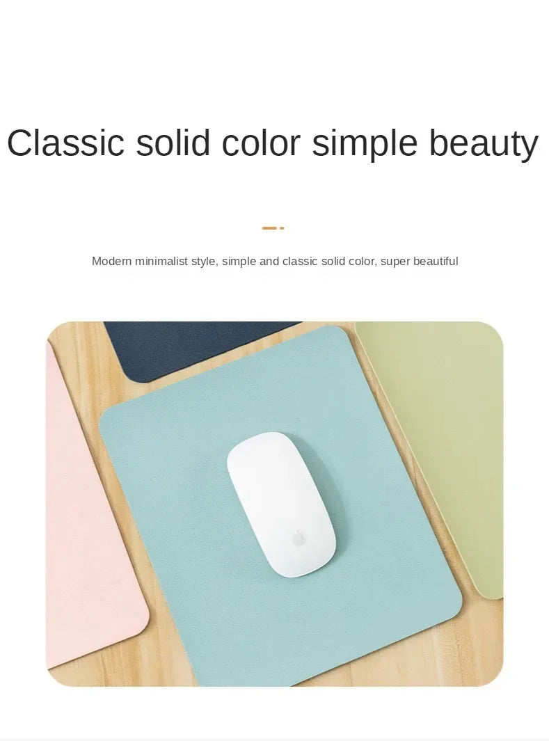 Small Size Office Home Mouse Pad PU Non-Slip Gaming Desktop Mouse Pad Waterproof Anti-Scratch Easy To Clean Mat For PC Laptop