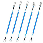 1.2m/2m/3m Max Stretch Plastic Spring Elastic Rope Fishing Lanyards With Carabiner Boating Ropes Anti-lost Phone Keychain Lock
