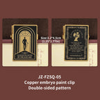 Retro Travel Book Clip Memory Glow Filme Metal Letter Clip Ticket Folder Watercolor Handbook Fixator Portable Art Stationery