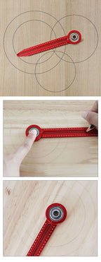 Woodworking Drawing Compass Circular Drawing Tool Hole Ruler High Precision Woodworking Scribe Gauges Marking Measurement Tool