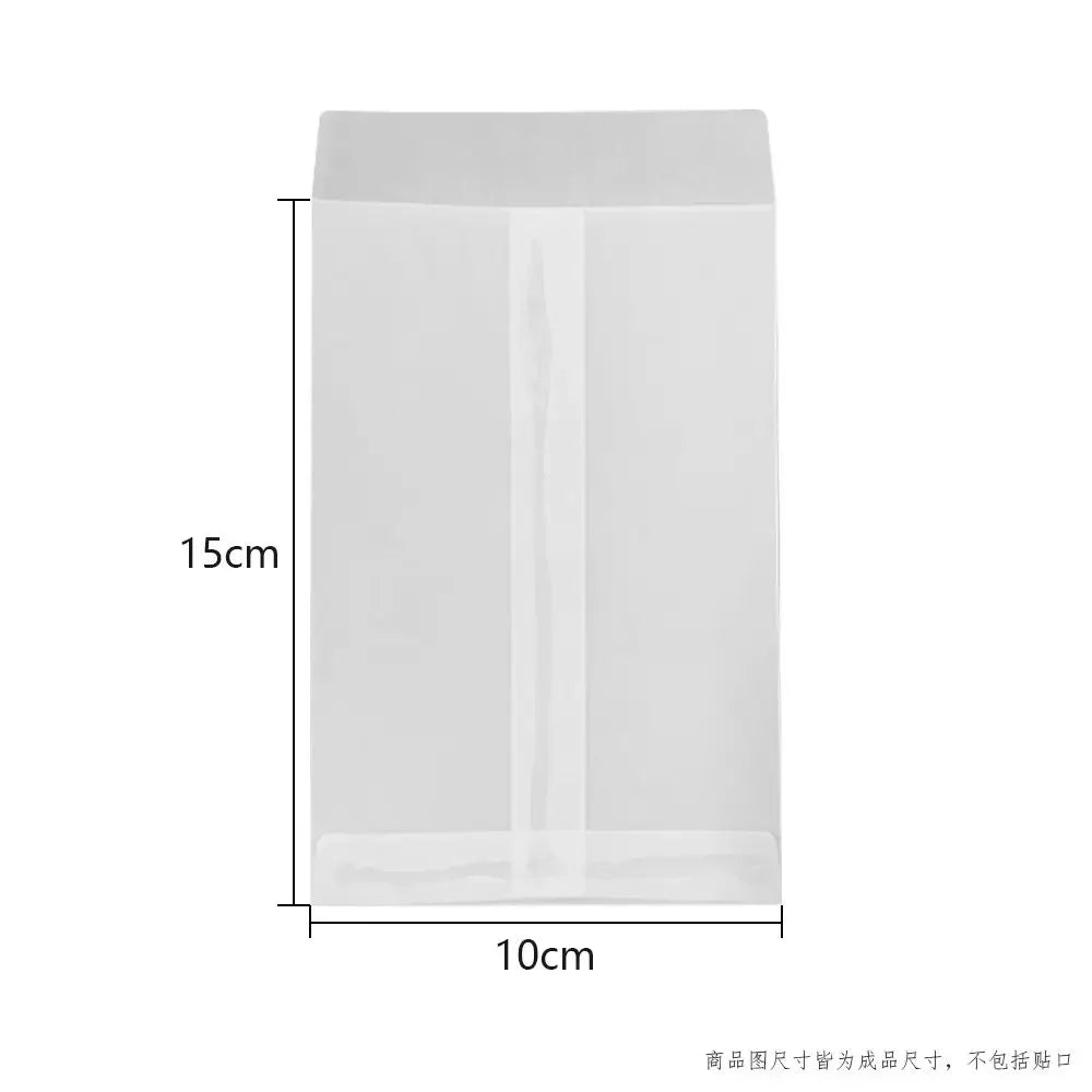 50pcs/lot Translucent Mini Envelope Jewelry Storage Bag for Card Earring Necklace Gift Packaging Bags Wedding Wedding Envelopes