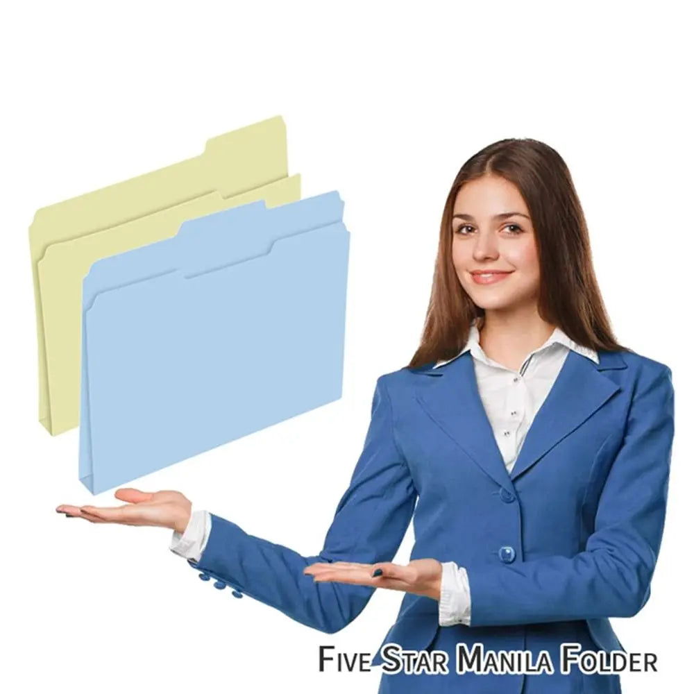 6PCS/Set PP A4 File Folder Colored with Category Index Stickers Doucument Storage Folders Multifunctional Manila Folder