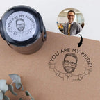 Custom Self-Inking Stamp 25/30/40/50mm Round Logo Design P Personalized Press-type Inking Stamp for Wedding Invitation Envelope